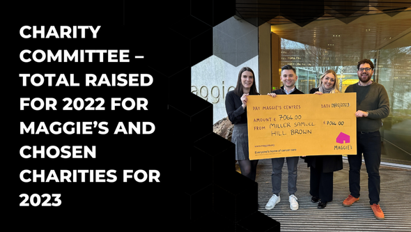 Charity Committee – Total Raised for 2022 for Maggie’s and Chosen Charities for 2023
